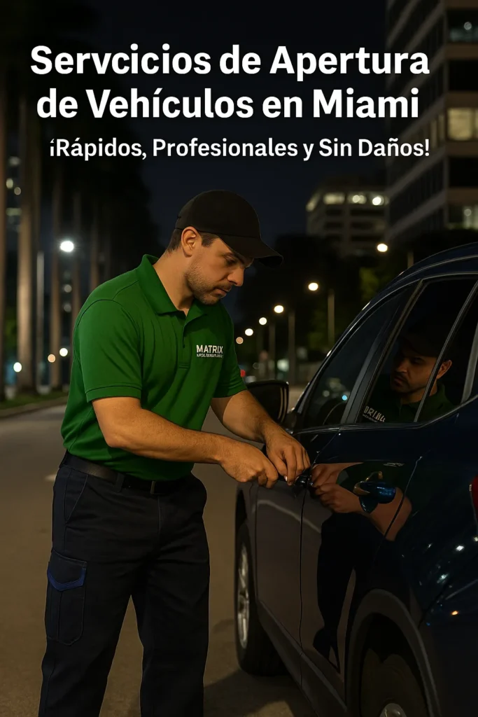 Servicios de Apertura de Vehículos en Miami